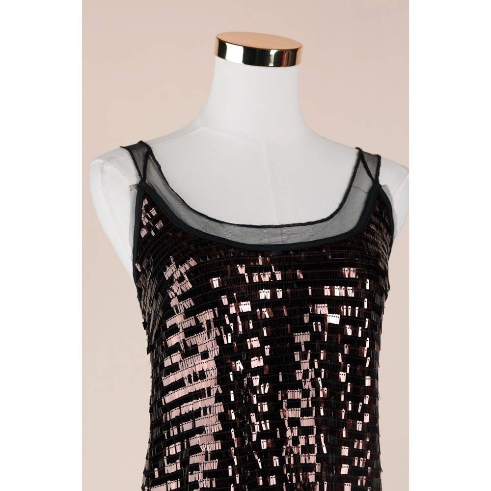 Sz S Intimately Free People Disco Fever Mini Sequin Slip Dress In Black Combo - Picture 2 of 9